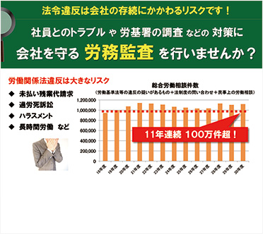 会社を守る労務監査を行いませんか